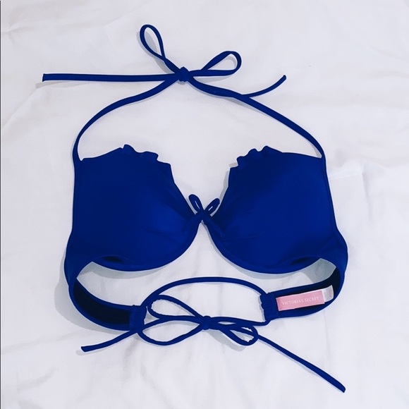 COPY - Victoria Secret royal blue 34B cupped bikini top - Picture 2 of 5
